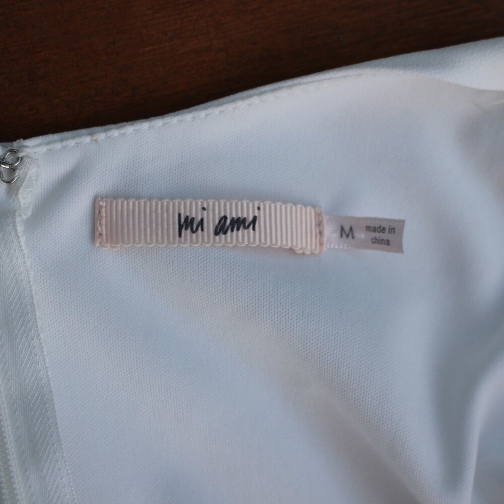 Francesca's Mi Ami Women's White Sleeveless Lace Bodice Jumpsuit Romper Medium - Picture 15 of 15